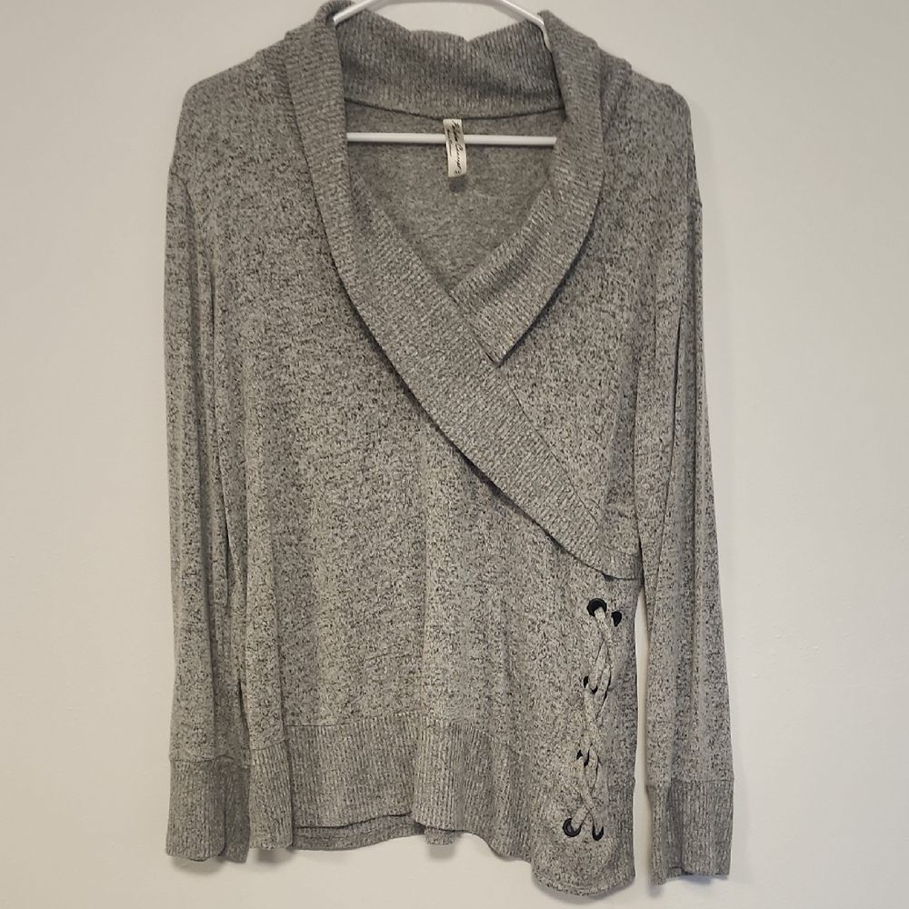 PerSeption Concept Gray Sweater Soft Knit